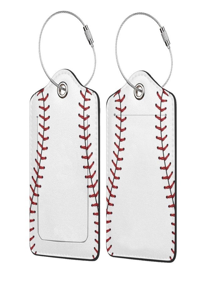 Vridoyt 2 Pcs Baseball Luggage Tag for Suitcase, Cute Baseball Tags Gifts for Players Fan Game Boys Men Women Kids Outdoor Sport Travel, Identifiers Privacy Cover ID Label with Steel Loop - Image 4